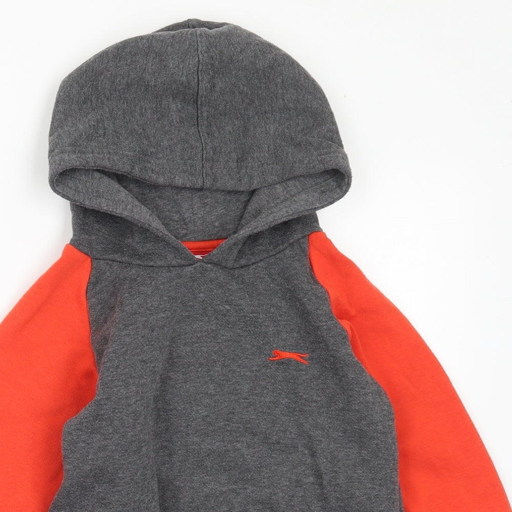 Slazenger Boys Grey Polyester Pullover Hoodie Size 5-6 Years
