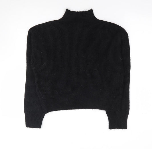 Primark Womens Black High Neck Acrylic Pullover Jumper Size S