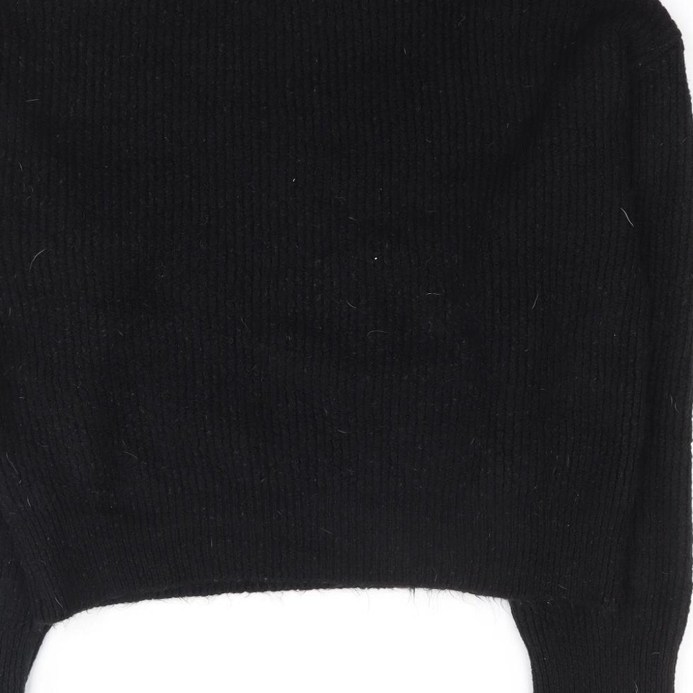 Primark Womens Black High Neck Acrylic Pullover Jumper Size S