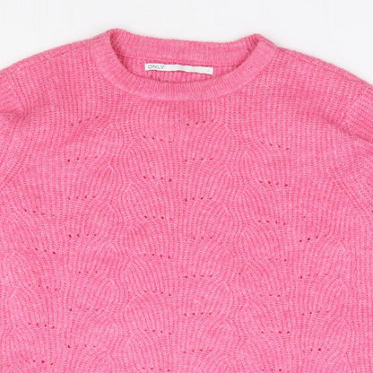 Womens UK Size S Only Pink Pullover Jumper