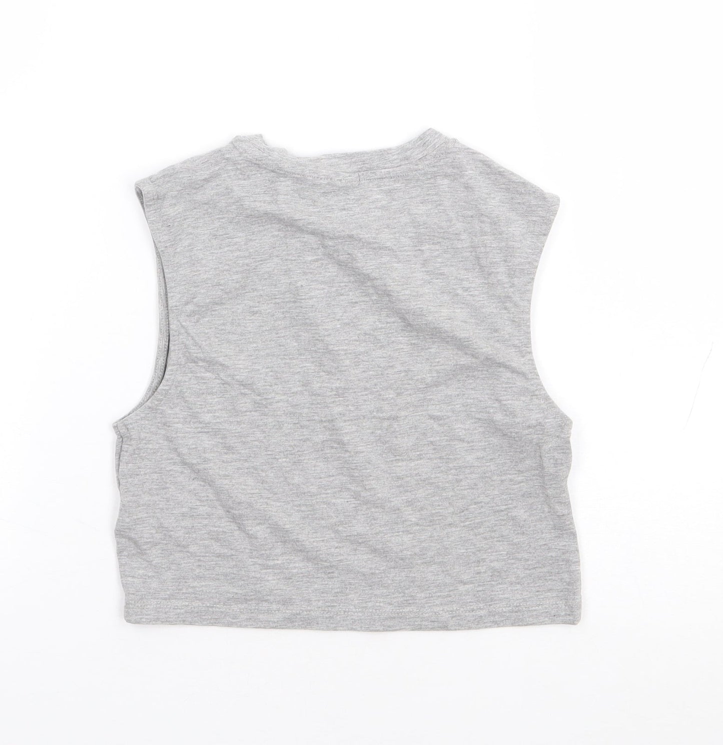Womens UK Size S H&M Grey Cropped Tank