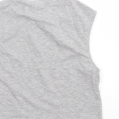 Womens UK Size S H&M Grey Cropped Tank