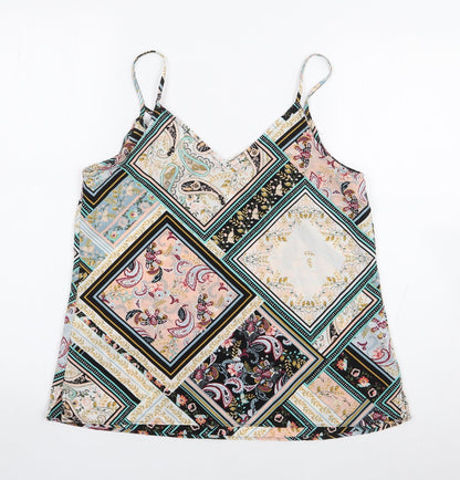 Womens UK Size 10 New Look Multicoloured Camisole Tank