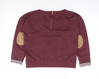 Primark Womens Red Polyester Pullover Sweatshirt Size 8 Pullover