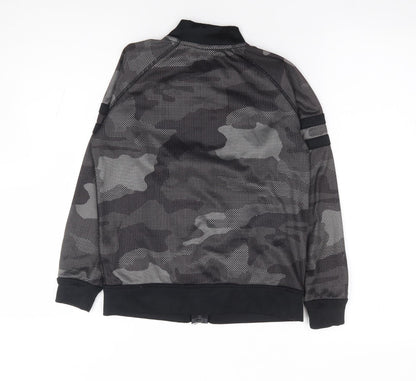 Gap Womens Grey Camouflage Polyester Full Zip Sweatshirt Size 8 Zip