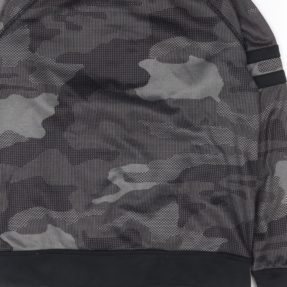 Gap Womens Grey Camouflage Polyester Full Zip Sweatshirt Size 8 Zip