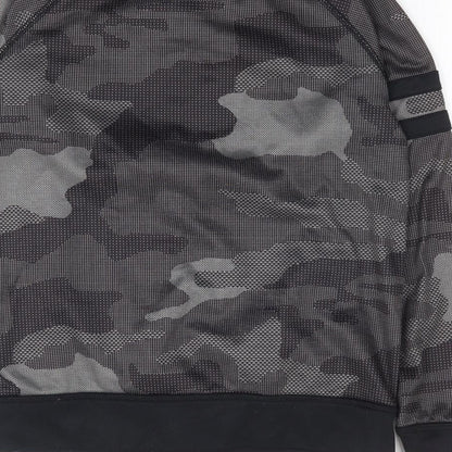 Gap Womens Grey Camouflage Polyester Full Zip Sweatshirt Size 8 Zip