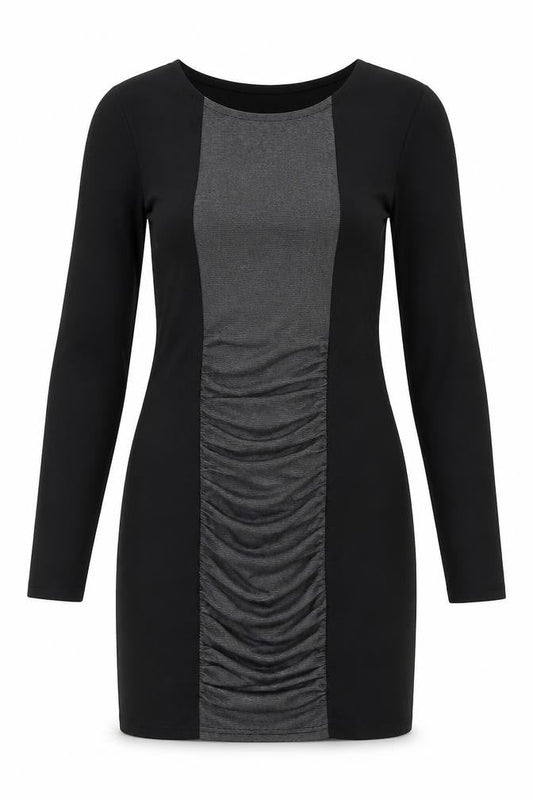 Preworn Womens Black Polyester Bodycon Size M Boat Neck Pullover
