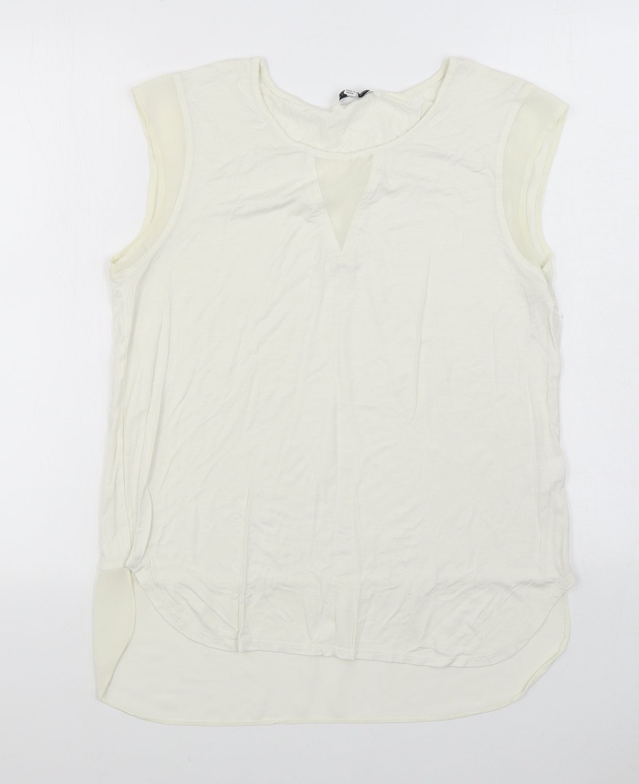 Womens UK Size M Rose & Olive White Basic Blouse