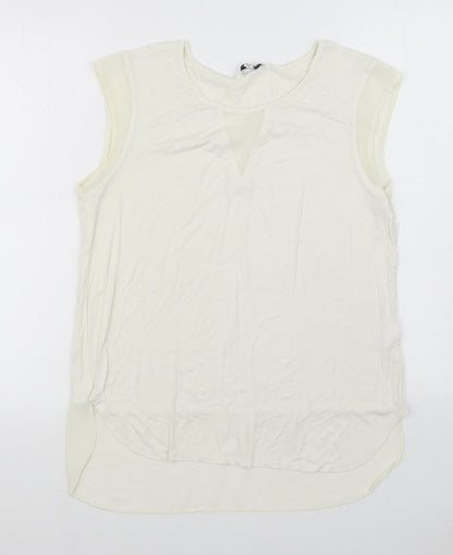 Womens UK Size M Rose & Olive White Basic Blouse