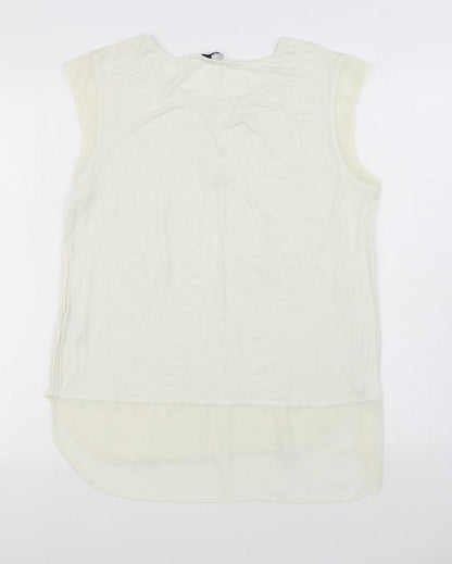Womens UK Size M Rose & Olive White Basic Blouse