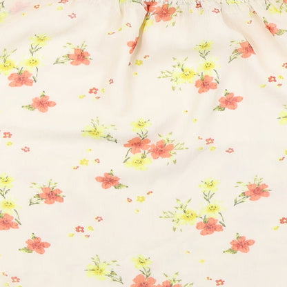 F&F Womens Pink Floral Polyester Basic Blouse Size 12 Off the Shoulder