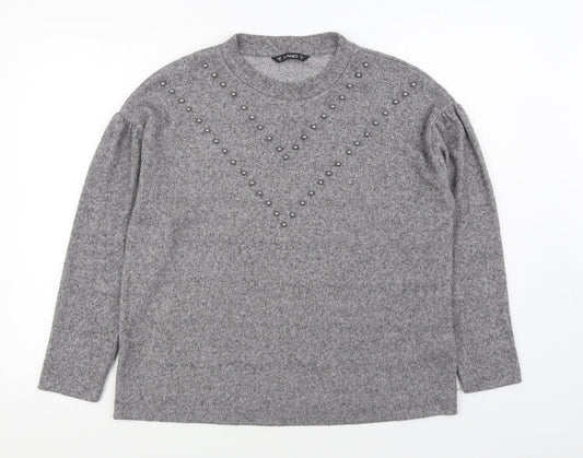 Womens UK Size M Dunnes Stores Grey Pullover Jumper