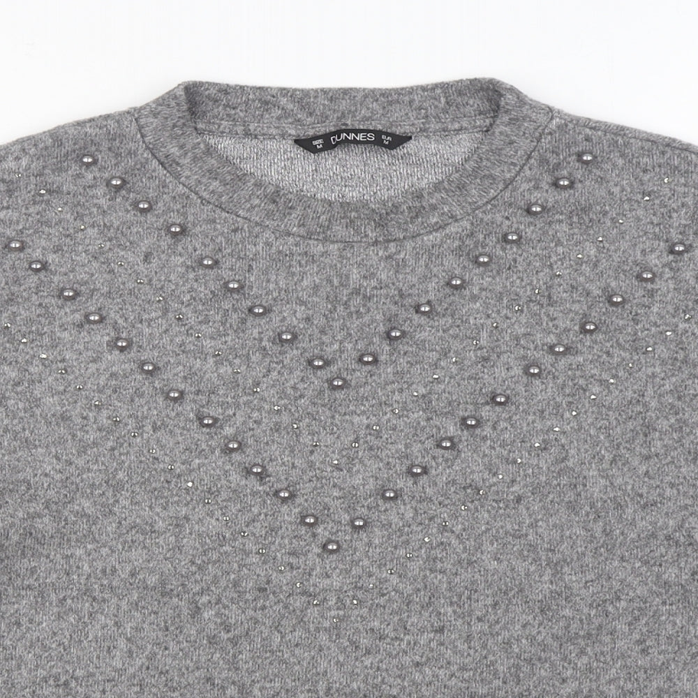 Womens UK Size M Dunnes Stores Grey Pullover Jumper