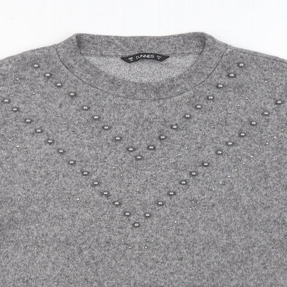 Womens UK Size M Dunnes Stores Grey Pullover Jumper