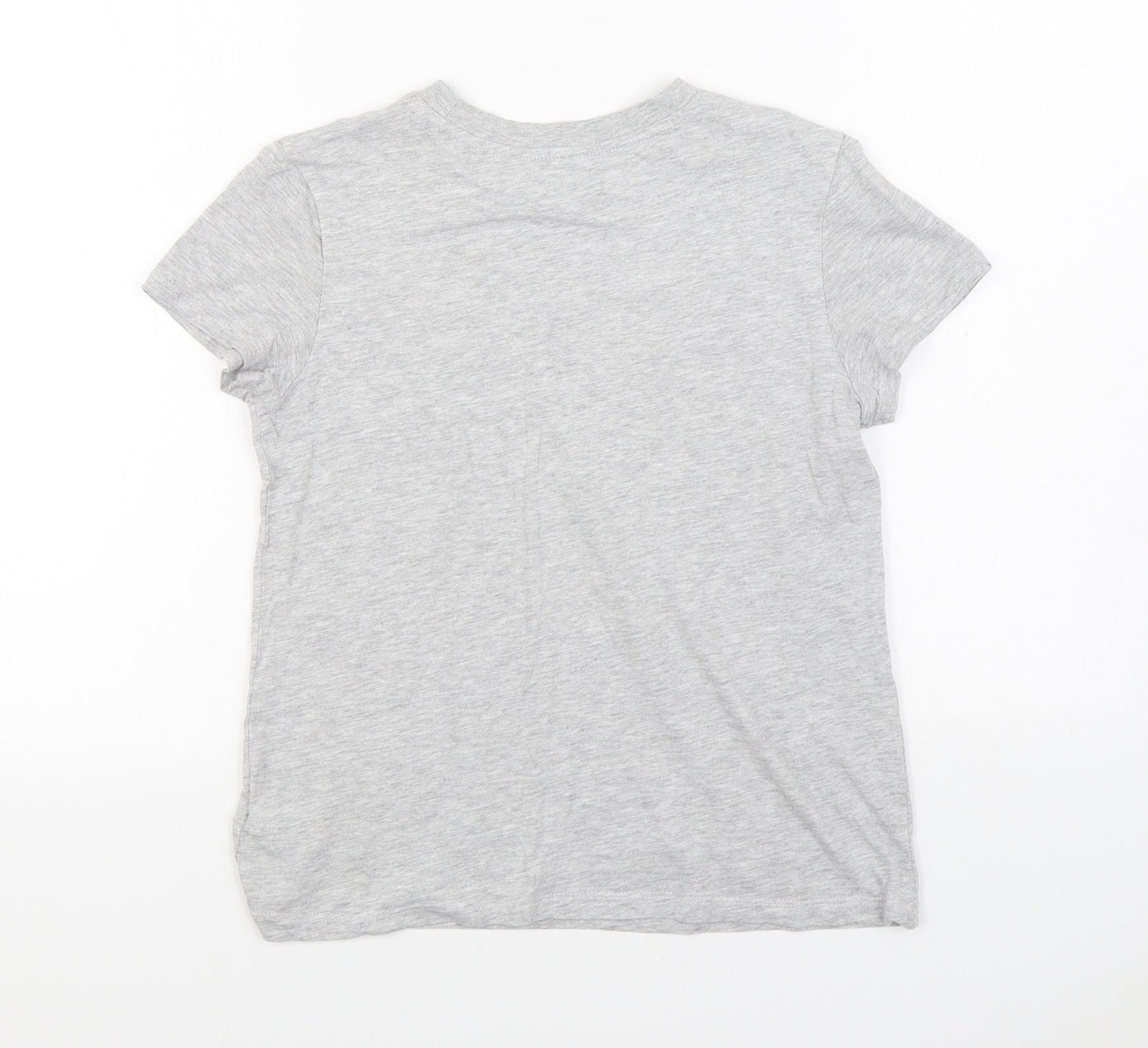 Primark Womens Grey Cotton Basic T-Shirt Size 2XS Round Neck