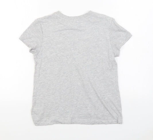 Primark Womens Grey Cotton Basic T-Shirt Size 2XS Round Neck