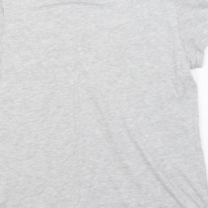 Primark Womens Grey Cotton Basic T-Shirt Size 2XS Round Neck