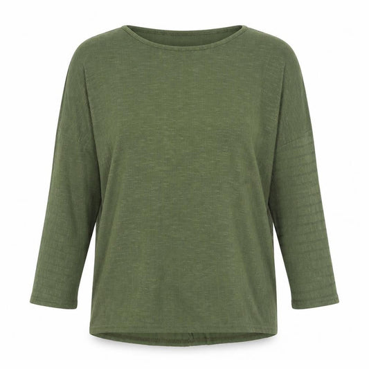 New Look Womens Green Round Neck Polyester Pullover Jumper Size S