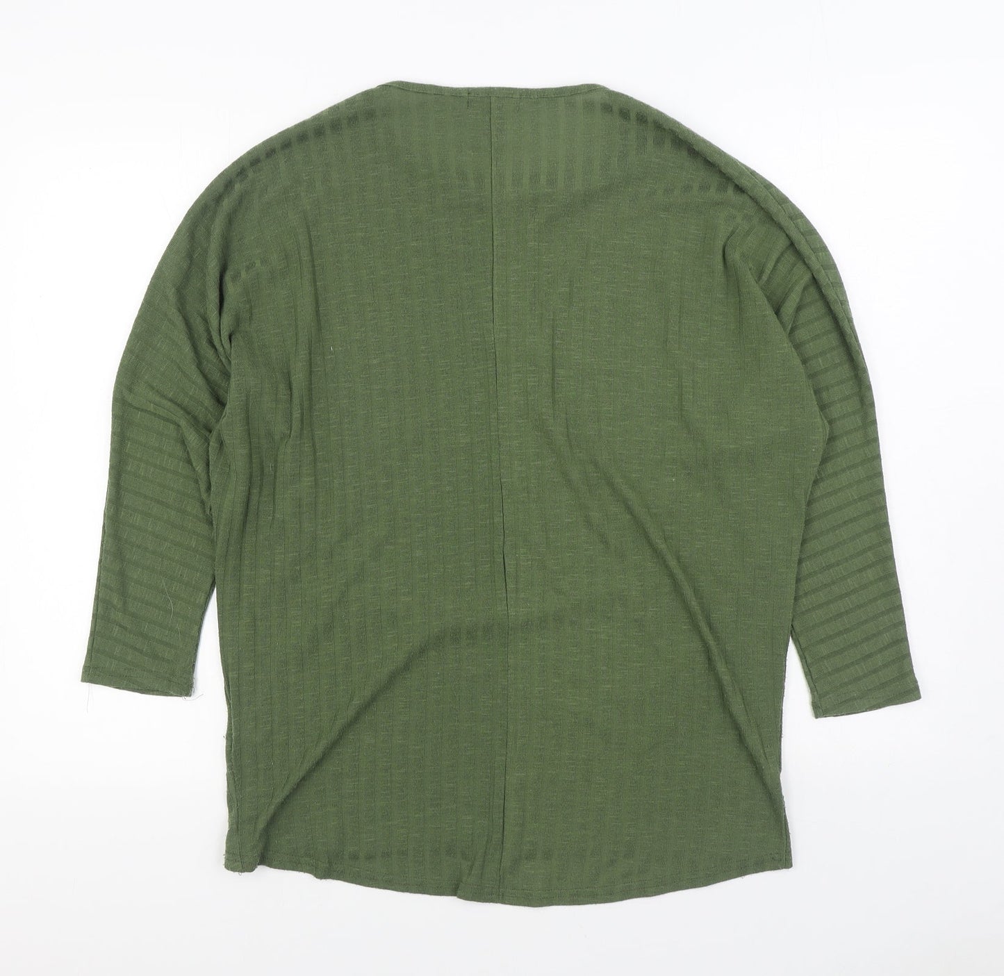New Look Womens Green Round Neck Polyester Pullover Jumper Size S