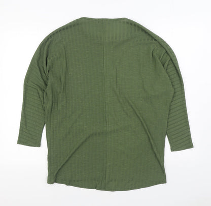 New Look Womens Green Round Neck Polyester Pullover Jumper Size S