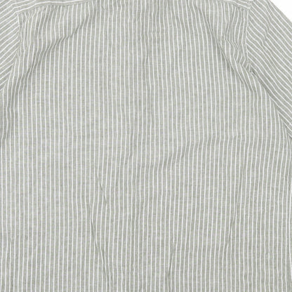 Mens UK Size 2XL Dunnes Stores Green  Button-Up Short Sleeve Casual Shirt