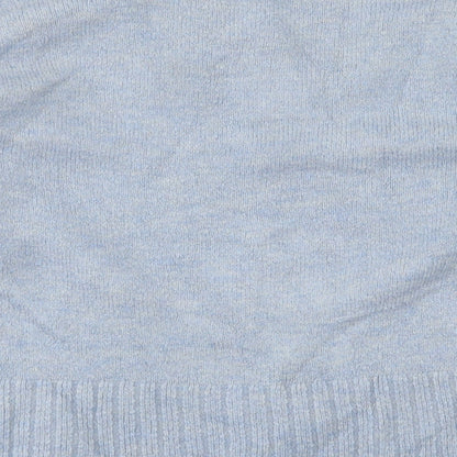 George Womens Blue High Neck Acrylic Pullover Jumper Size M