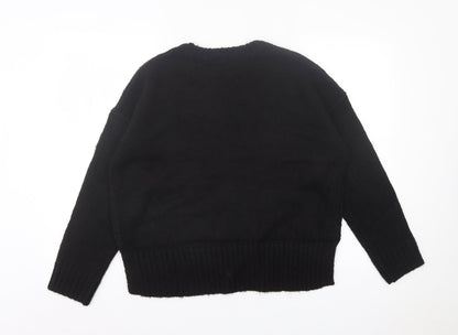 Womens UK Size M New Look Black Pullover Jumper