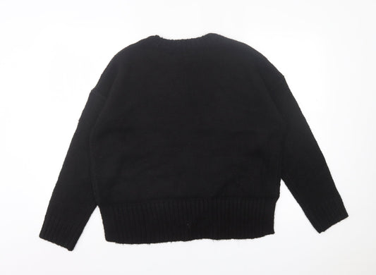 Womens UK Size M New Look Black Pullover Jumper