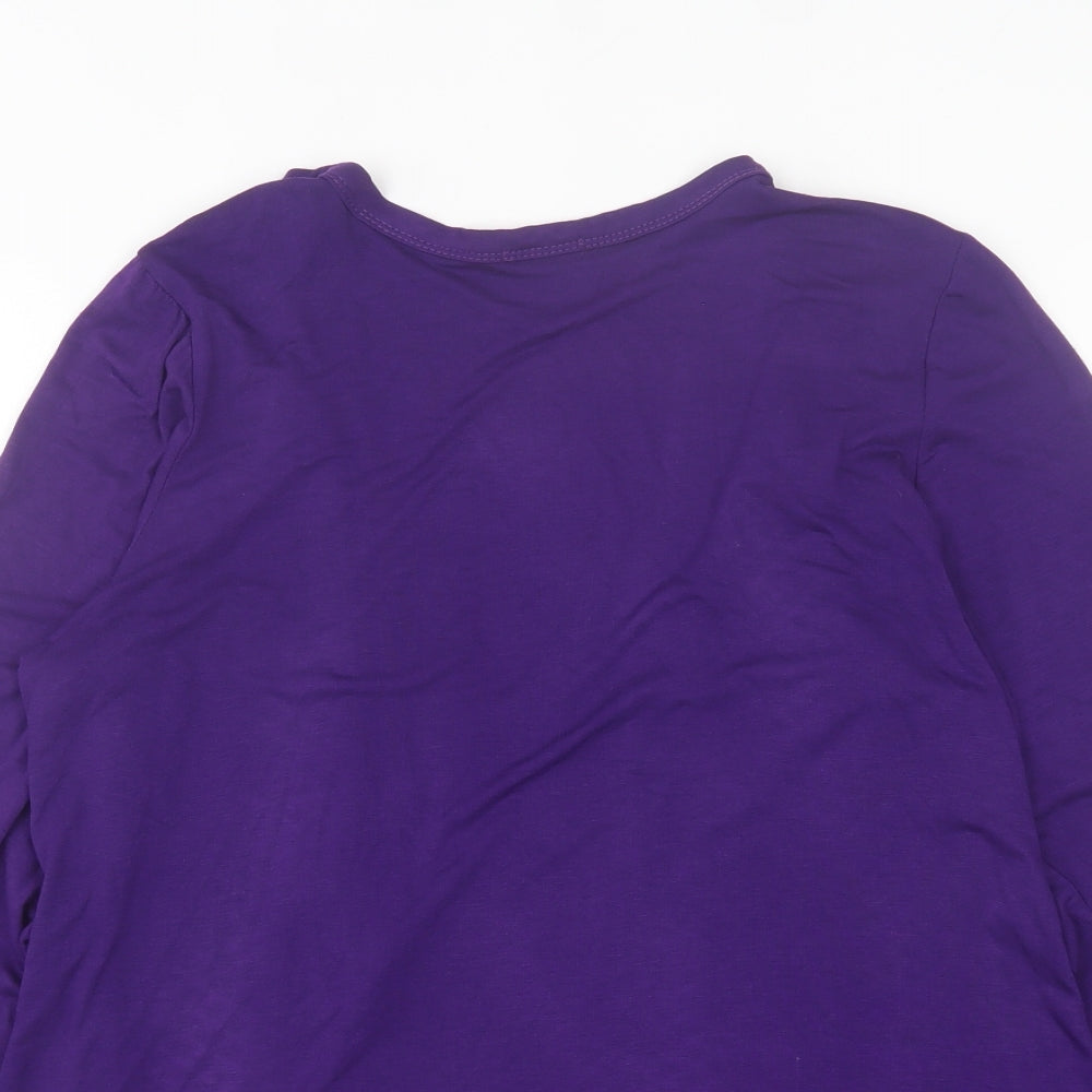 Chemistry Womens Purple V-Neck Viscose Cardigan Jumper Size 14