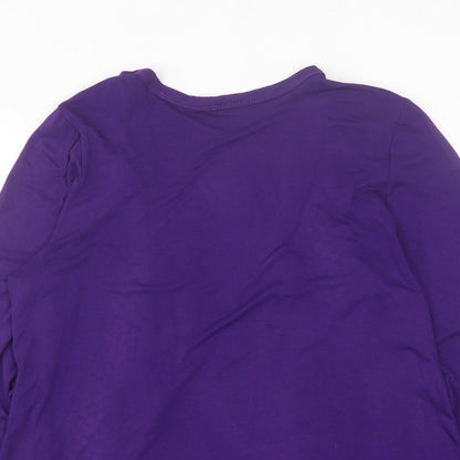 Chemistry Womens Purple V-Neck Viscose Cardigan Jumper Size 14