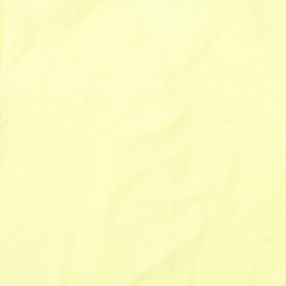ST BENARD Womens Yellow Polyester Basic Button-Up Size 16 V-Neck