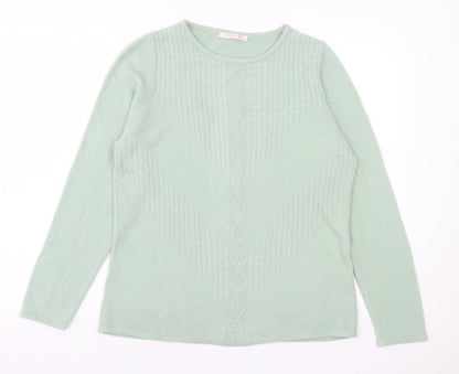 Womens UK Size XL anna rose Green Pullover Jumper