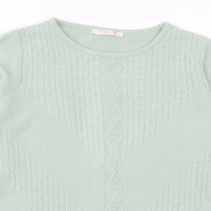 Womens UK Size XL anna rose Green Pullover Jumper