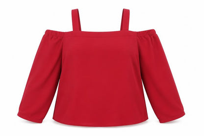 Womens UK Size 14 New Look Red Basic Blouse