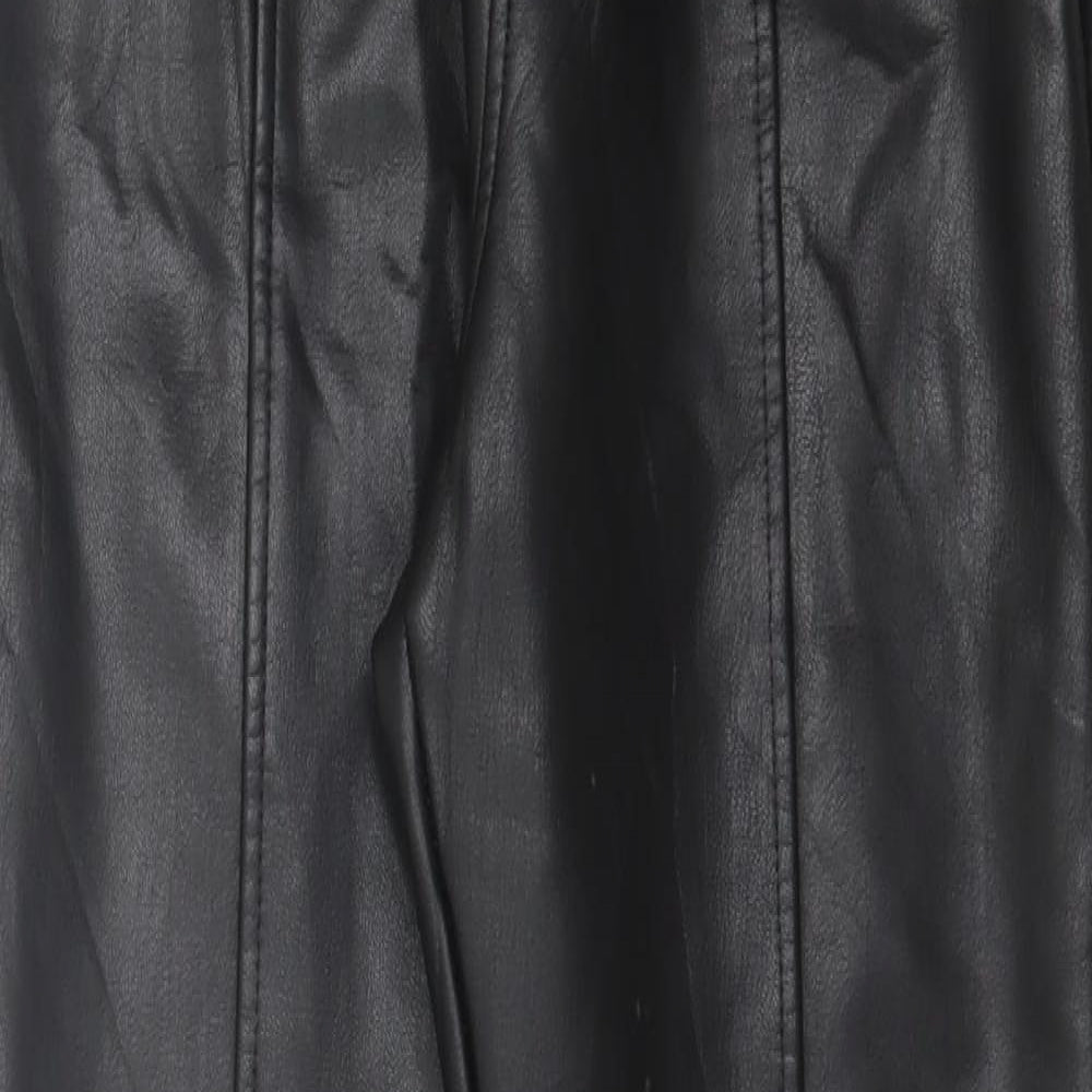 Womens UK Size 10 New Look Regular Fit Capri Black Trousers