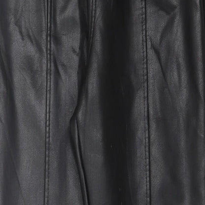 Womens UK Size 10 New Look Regular Fit Capri Black Trousers
