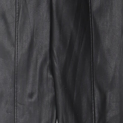 Womens UK Size 10 New Look Regular Fit Capri Black Trousers