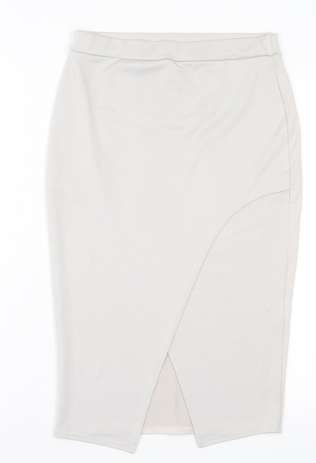 Boohoo Womens Grey Polyester A-Line Skirt Size 12