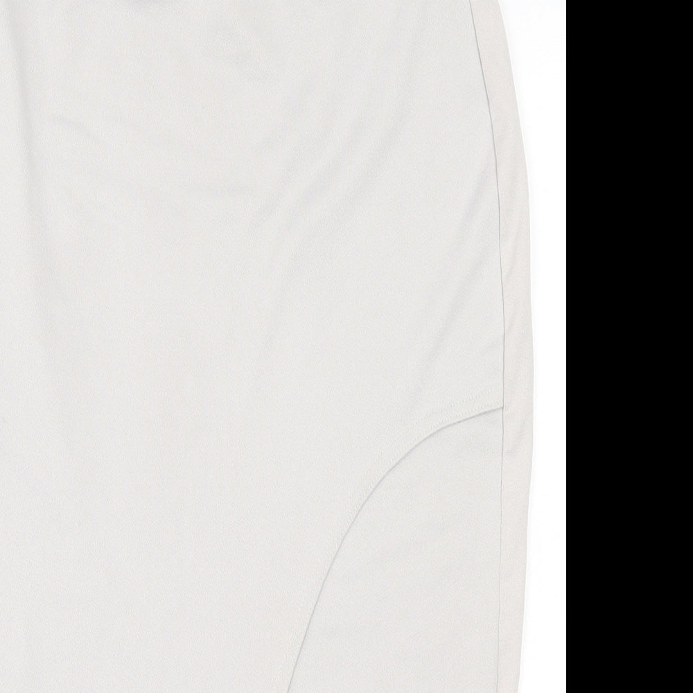 Boohoo Womens Grey Polyester A-Line Skirt Size 12