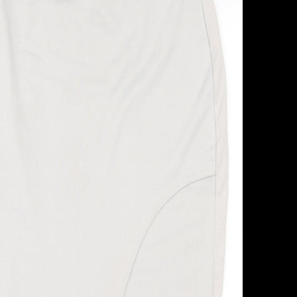 Boohoo Womens Grey Polyester A-Line Skirt Size 12