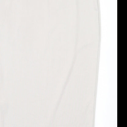 Boohoo Womens Grey Polyester A-Line Skirt Size 12