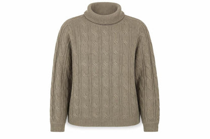 Bonprix Womens Brown Roll Neck Acrylic Pullover Jumper Size L