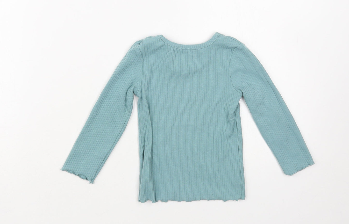 Dunnes Stores Baby Green Cotton Basic T-Shirt Size 12 Months Crew Neck Pullover