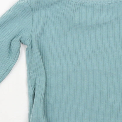 Dunnes Stores Baby Green Cotton Basic T-Shirt Size 12 Months Crew Neck Pullover