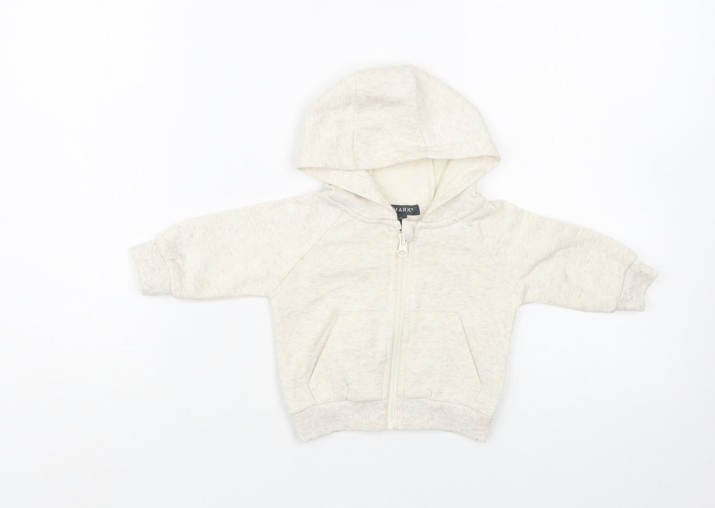 Primark Baby Beige Cotton Full Zip Jumper Size 0-3 Months Zip