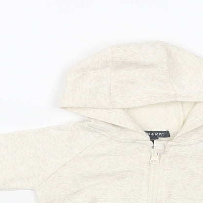 Primark Baby Beige Cotton Full Zip Jumper Size 0-3 Months Zip