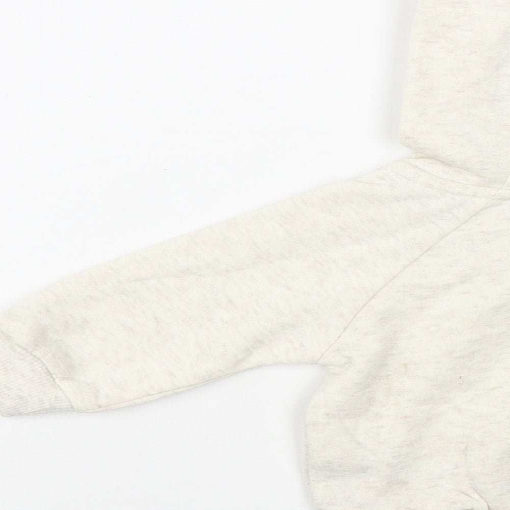Primark Baby Beige Cotton Full Zip Jumper Size 0-3 Months Zip