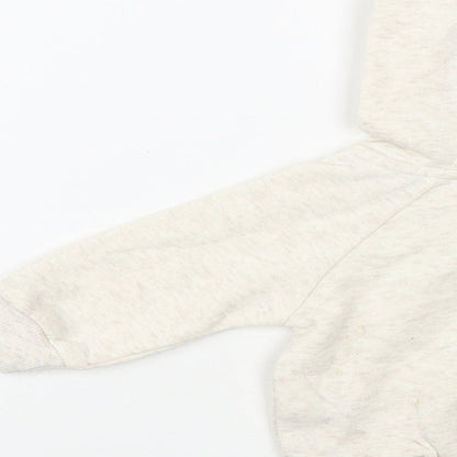 Primark Baby Beige Cotton Full Zip Jumper Size 0-3 Months Zip