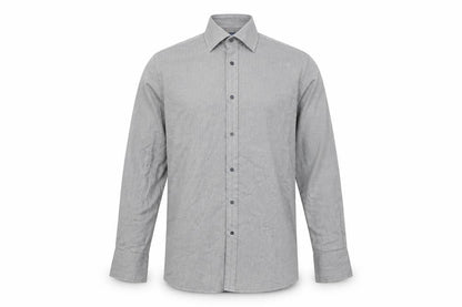 Mens UK Size 16 Rochas Grey  Button-Up Long Sleeve Casual Shirt